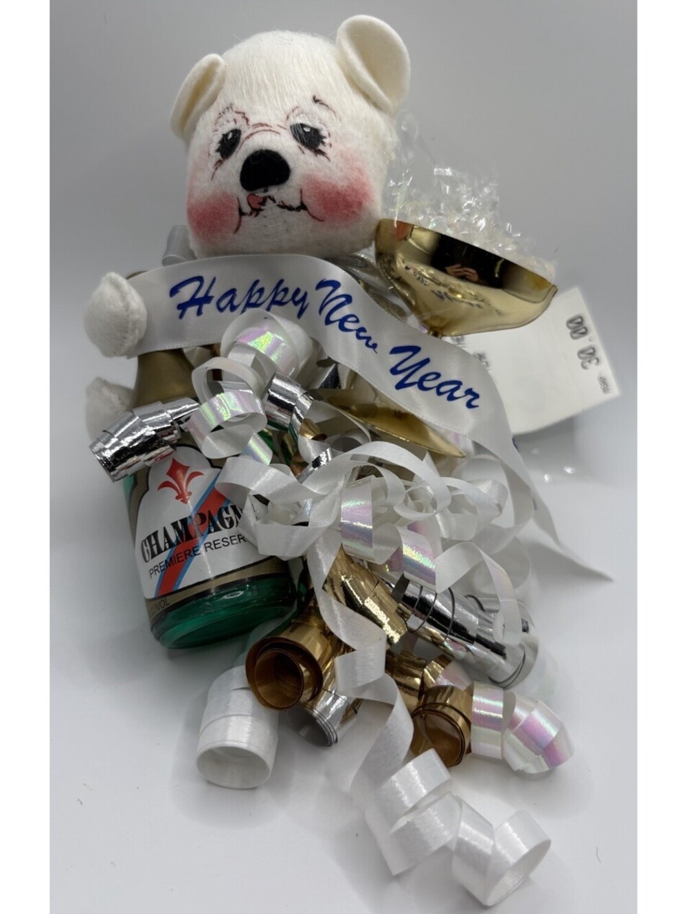 Annalee Doll 2002 Toast to The New Year Champagne Mouse Decoration VTG